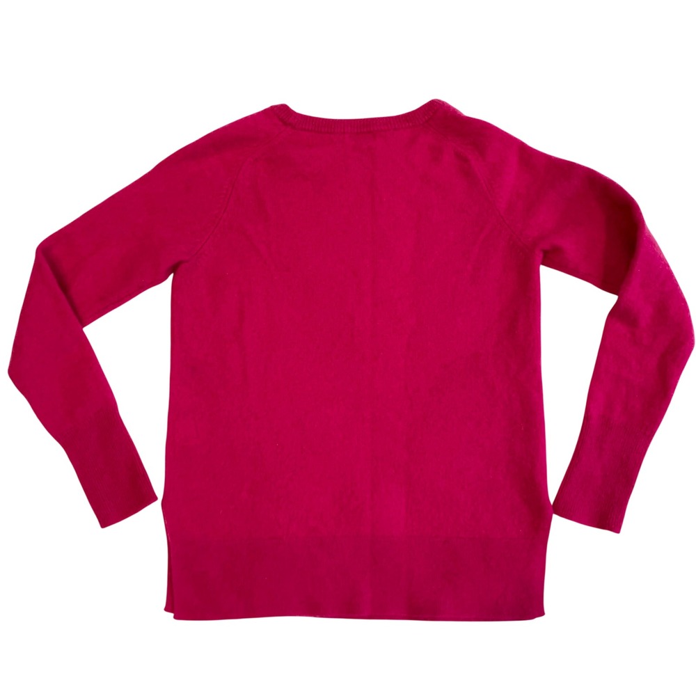 Halogen Cashmere Sweater Womens Small Magenta Pink Crew Neck Long Sleeve Knit - Picture 3 of 14